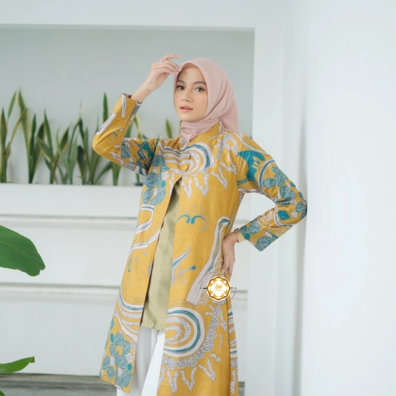 Product image Rambe Batik Indonesia - Batik Couple Tiara D Bisa Beli Pisah Bahan Katun Primisma Kemeja Saja M