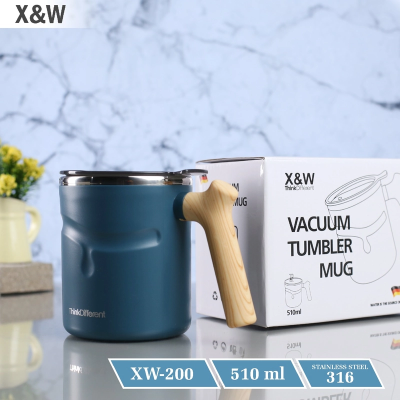 Product image Orinoco Smart Living - X&W Mug Estetik Gagang Motif Kayu 500 ML Tahan Panas & Dingin Cangkir Kopi Teh XW-200 500 Navy