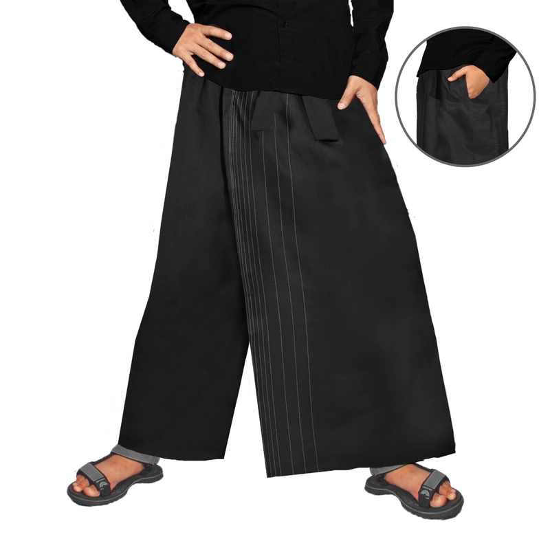 Product image Celana Sarung Anak Dan Dewasa Hitam Salur 3-4thn Hitam Salur