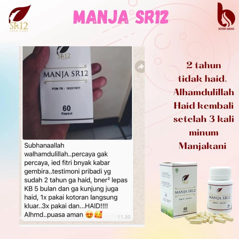 Product image SR12 Manjakani Merapatkan Kewanitaan Mengatasi Keputihan Gatal Dan Bau Tidak Sedap 60 Kapsul