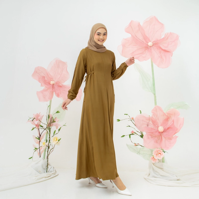Product image Lusianasae - Lusianasae - Edelweiss dress warna Olive bahan Rayon twill premium S OLIVE