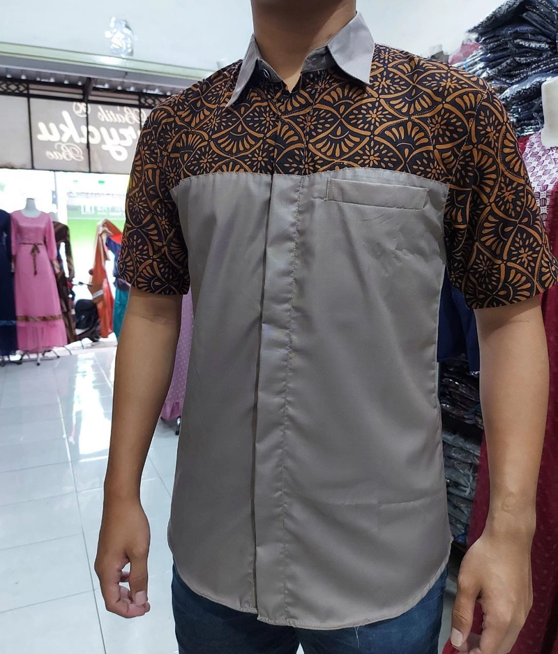 Product image Rambe Batik Indonesia - BEST SELLER Hem Batik Cap Berkualitas Mix Kain Toyobo Polos Grade A Kualitas Import M Motif A