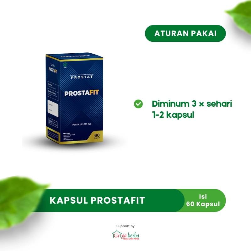 Product image Griya Herba - Prostafit Obat Herbal Membantu Memelihara Kesehatan Prostat Halal BPOM 60 Kapsul Original