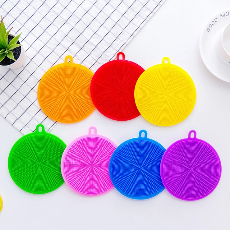 Product image KAMJE Spon Spons Sponge Cuci Piring Silikon Silicone Busa Pembersih Serbaguna KMJ074 KMJ074 RANDOM