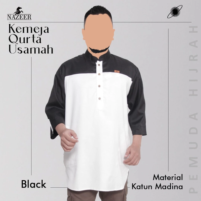 Product image Usamah Kemeja Qurta M Black