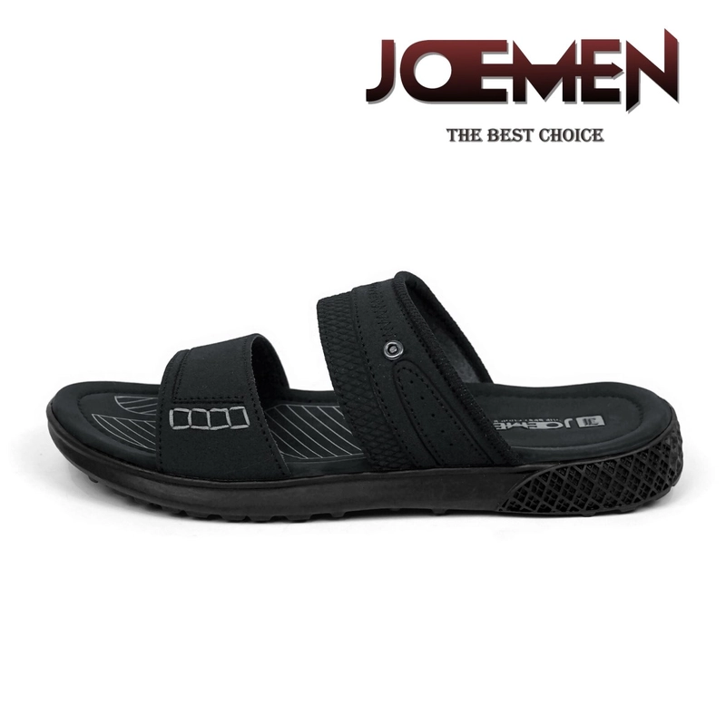 Product image Joemen Official - Joemen Sandal Pria Kulit S 14 New Original Brand Lokal Pria Slop Sandal Terbaru Joemen 2024 39 Hitam