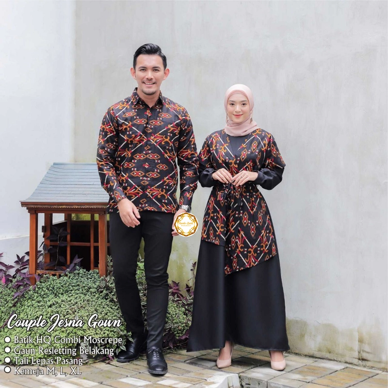 Product image Couple Jesna Gown Best Seller Bisa Beli Pisah Tiga Varian Warna Kemeja Saja Size XL JN3
