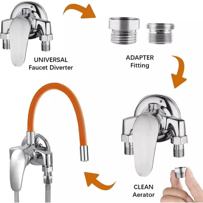 Product image KAMJE Selang Sambungan Keran Kran Air Flexible Extension Universal 360 Derajat KMJ013 KMJ013 20CM