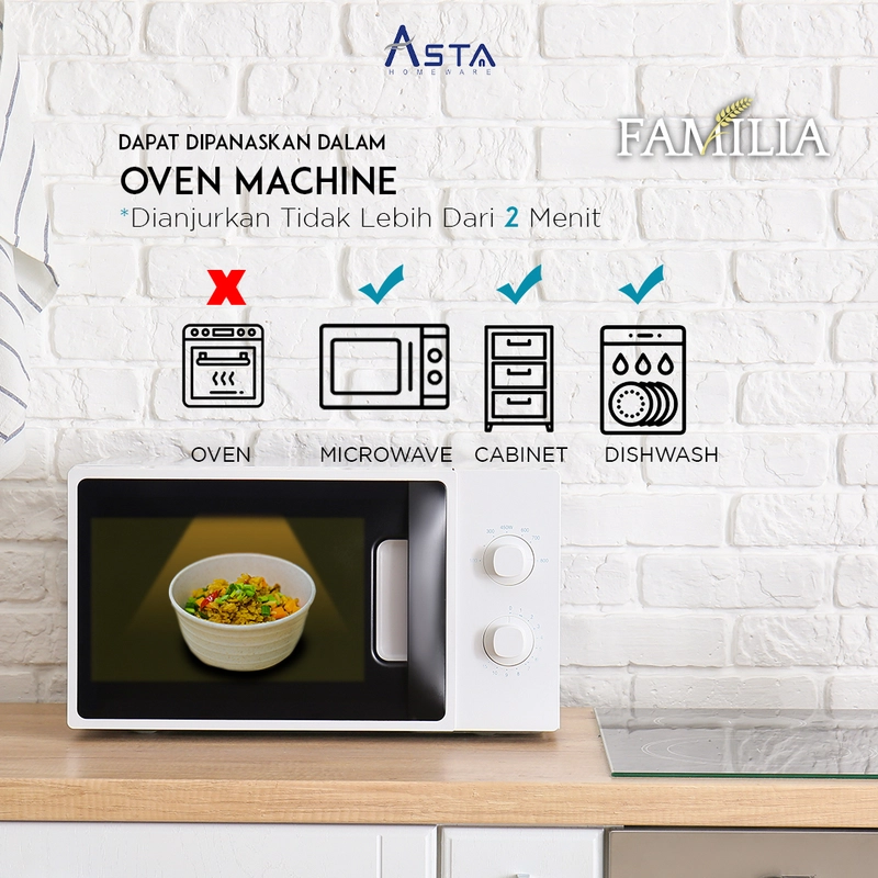 Product image Asta Homeware Official - Asta Mangkok Jerami Gandum Bowl Tebal Food Grade 11 cm Warna Pink