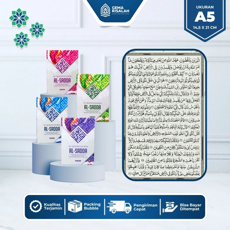Product image Gema Risalah - Alquran Untuk 100 Harian Gratis Custom Nama & Foto Sisipan Premium Ukuran A5 & A4 Non Terjemah HVS A6 1 Halaman Sisip