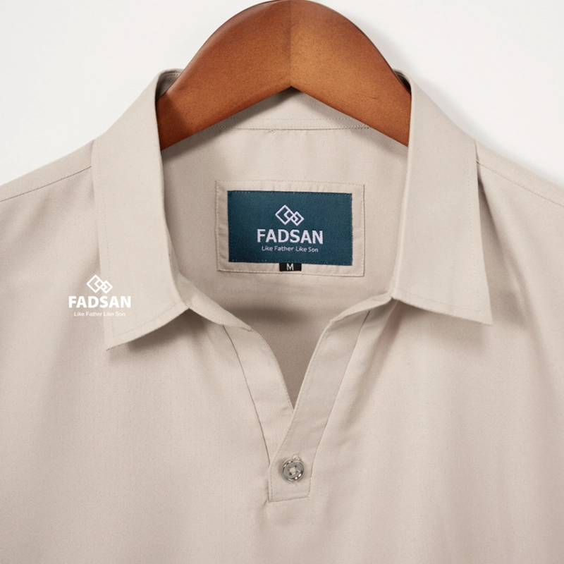Product image FADSAN - Kemeja Formal Casual Lengan Pendek Ayah dan Anak Warna Bittersweet Mocca - Palta Series SIZE ANAK XS BITTERSWEET MOCCA