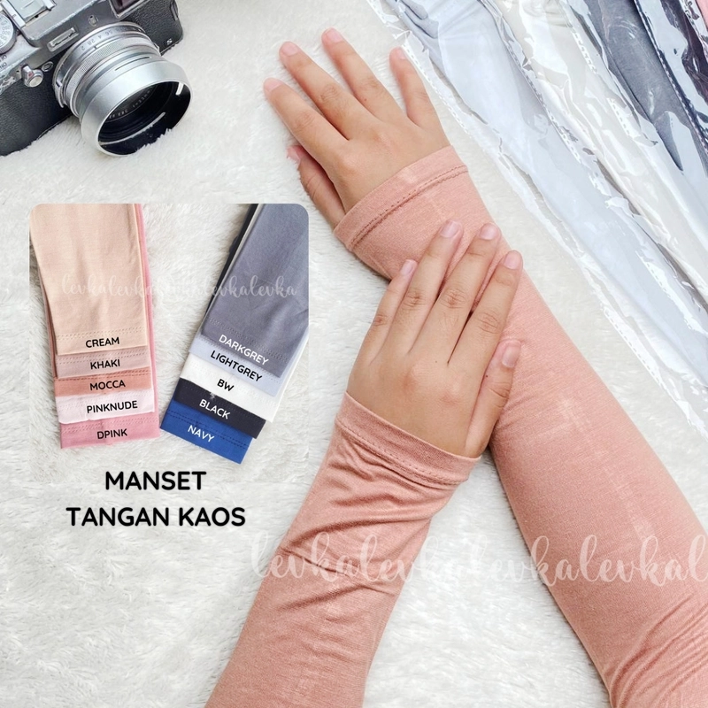 Product image LEIKAHIJAB - MANSET TANGAN MUSLIMAH BAHAN KAOS // MANSET TANGAN KAOS POLOS // MANSET TANGAN BAHAN DI WARNA BLACK