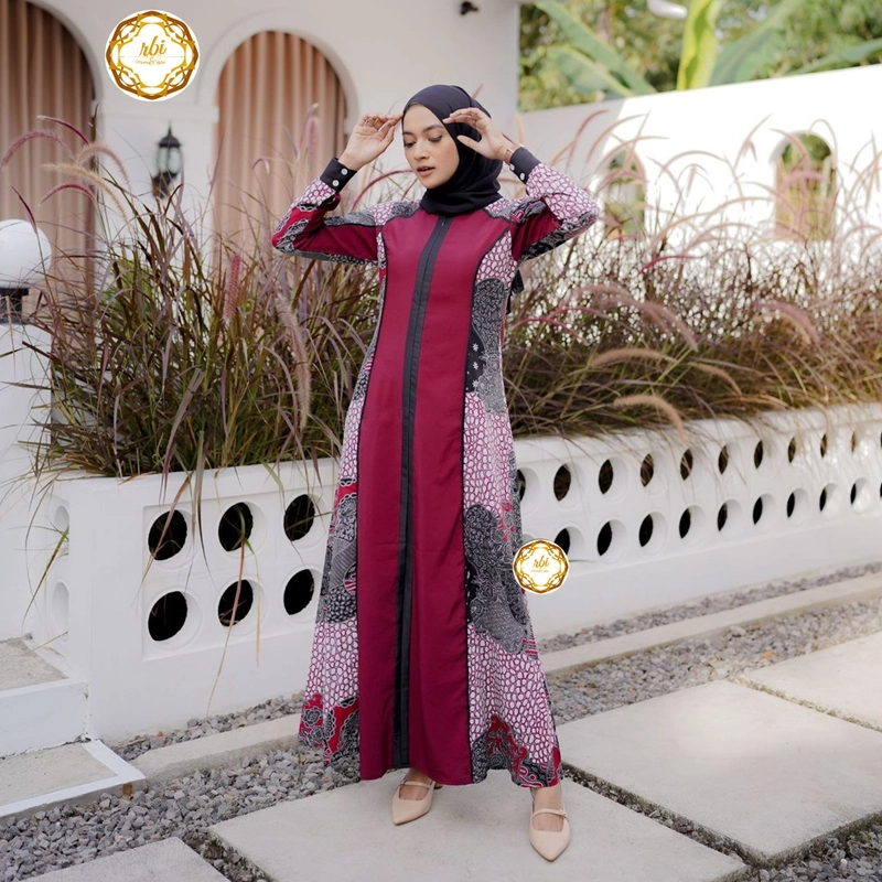 Product image Rambe Batik Indonesia - Batik Couple Gamis Shakillah Original Bahan Katun Prima Boleh Beli Pisah Kemeja M A