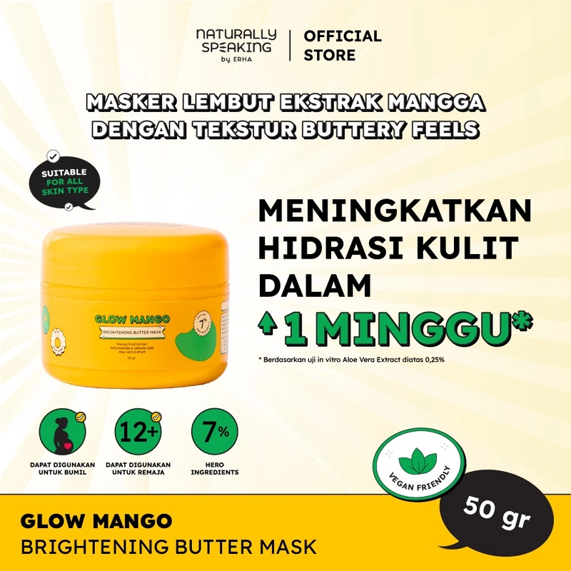 Product image Naturally Speaking By Erha - Glow Mango Brightening Butter Mask 50gr Butter Mask