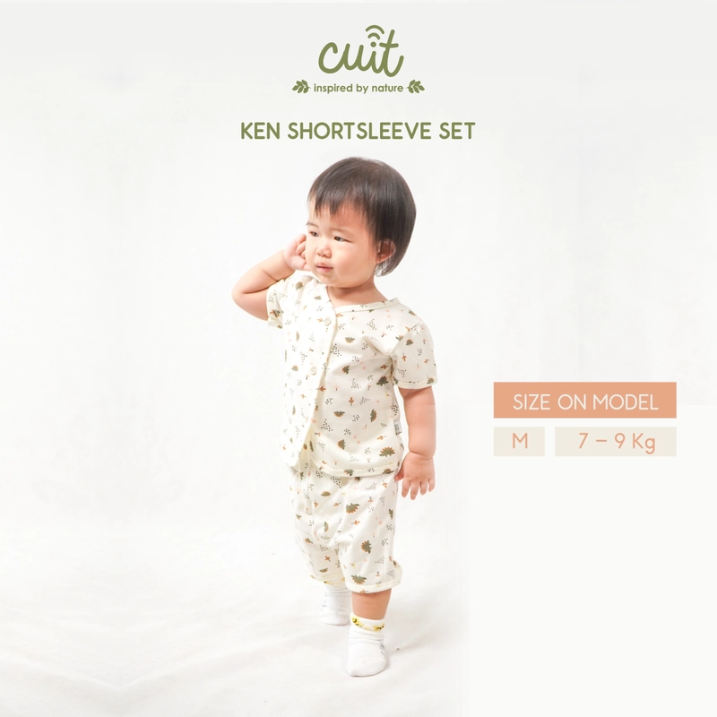 Product image Kintakun Baby - KINTAKUN BABY X CUIT Ken Setelan Anak Bayi 0 - 2 Tahun Kaos Tangan Pendek Motif Karakter 4 NB (0-3 Bulan) Bronto Brown
