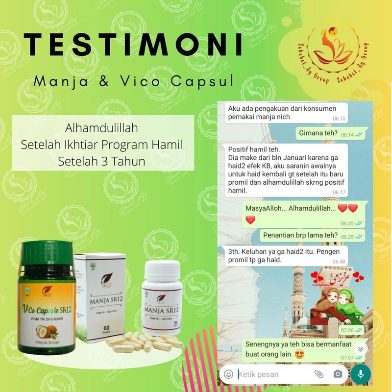 Product image SR12 Paket Promil Manjakani Dan VCO 60 Kapsul&100 Kapsul ManjaKapsulVCOKapsul