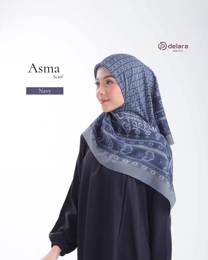 Product image SCARF MOTIF ASMA 110 110x110cm NAVY