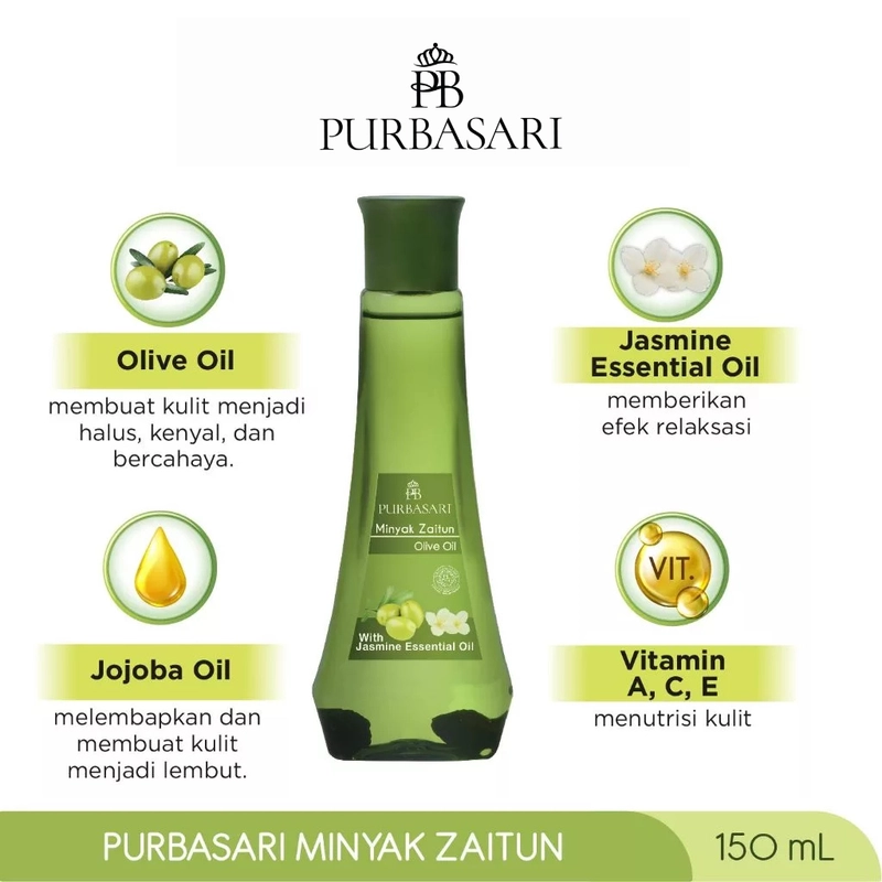 Product image Purbasari - [Glow Up Package - ISI 2] Lulur Mandi Pengantin 500gr + Minyak Zaitun 150 ml 1 Paket Mutiara+Zaitun