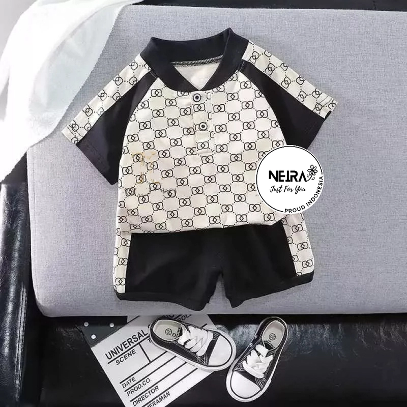Product image Neira - Setelan Anak Unisex Virza uk tulis dinote Hitam
