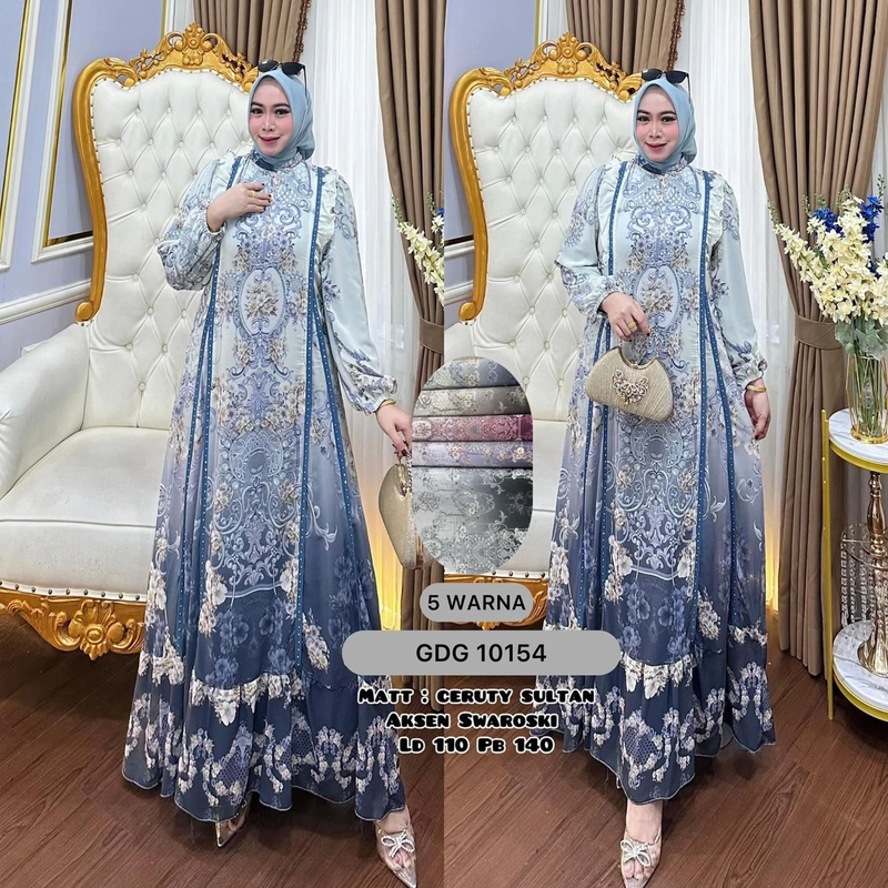 Product image Khisna collection - Drees sultan Kanaya hijab polos Allsize Denim