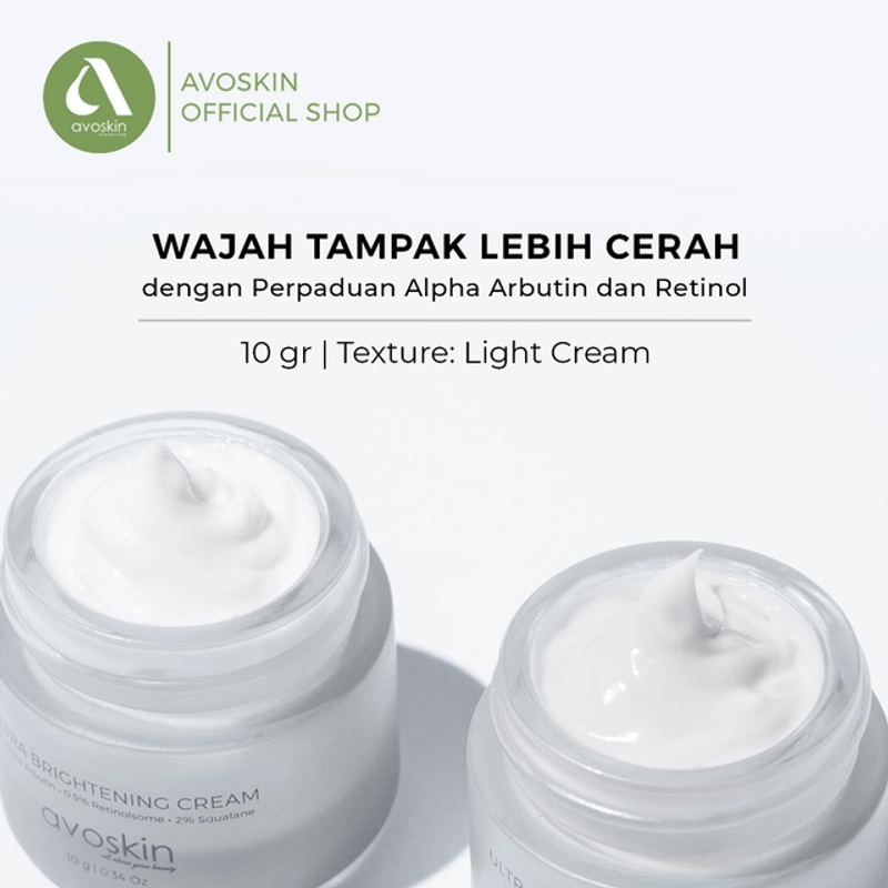 Product image AVOSKIN Flash Sale - Ultra Brightening Cream Alpha Arbutin + Retinolsome + Squalane (10 g) 10 gr Brightening Cream