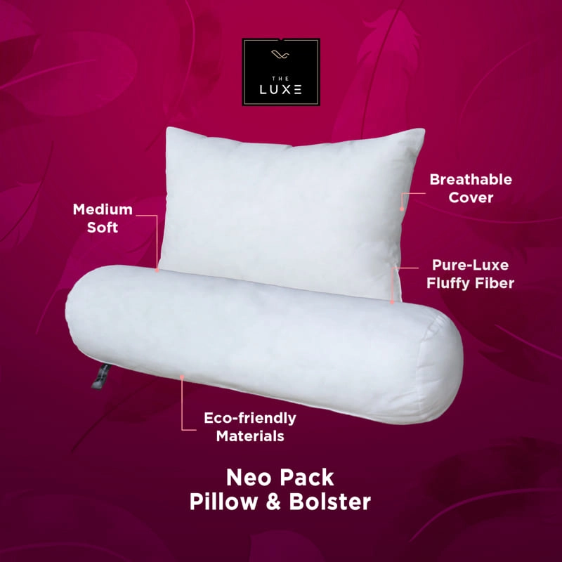 Product image THE LUXE - Neo Pack Pillow Bolster Compact 3 bantal, 1 guling putih