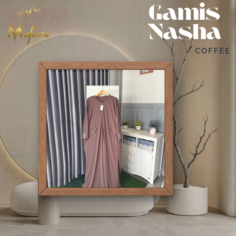 Product image Mahira Boutique - Gamis Nasha All Size Coffe