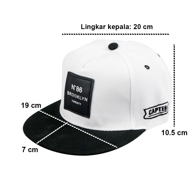 Product image RAYATORY - Topi Snapback Hip Hop Hat N86 Brooklyn Twenty All Size Putih