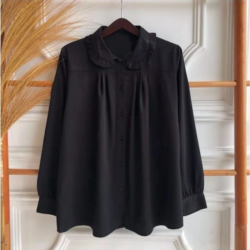 Product image MEQA DAILY - MEGA DAILY - Giovani Blouse Model Kekinian Wanita All Size Hitam
