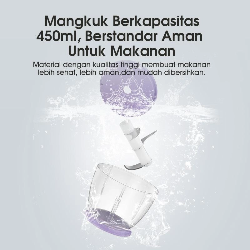 Product image UTAMAMEGA - Samono Mini Chopper Portable Blender Penggiling Bumbu MPASI SW-L6 ( SWL6 ) Warna Random