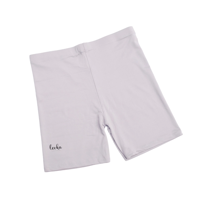 Product image Leika - CELANA STRETCH LEGGING SHORT PENDEK / SHORT PANTS SPANDEX Standar Silvergrey