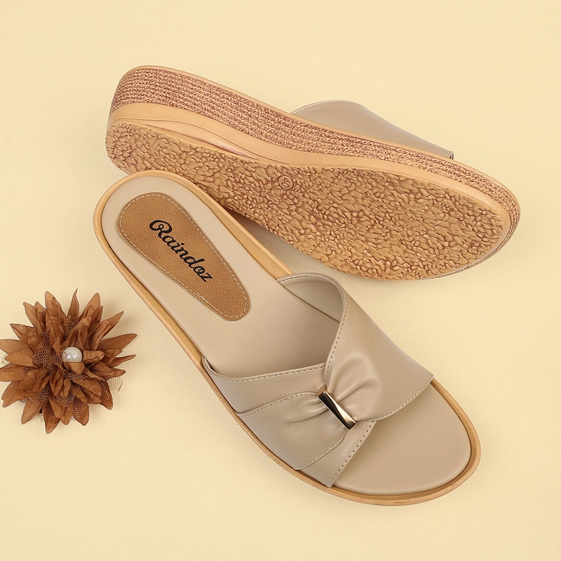 Product image Catenzo Official - Raindoz - Sandal Wedges Casual Wanita Cream RMH 345 36 Cream