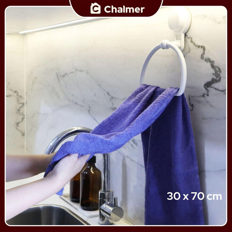 Product image Chalmer - Handuk Kecil Chalmer 30x70 cm Handuk Olahraga Tangan Wajah Lap Serbaguna 30x70 cm Putih