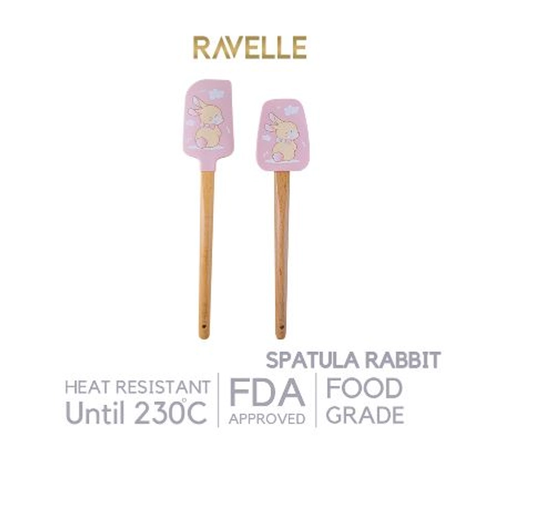 Product image UTAMAMEGA - Spatula Peralatan Masak Ravelle Motif Rabbit Sutil Set 2 Pcs Motif Rabbit