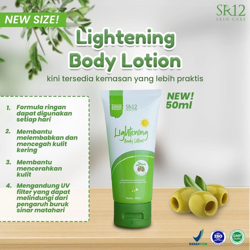 Product image SR12 Lightening Body Lotion SPF 30 PA++ Mencegah Kulit Belang 50 ml Lightening