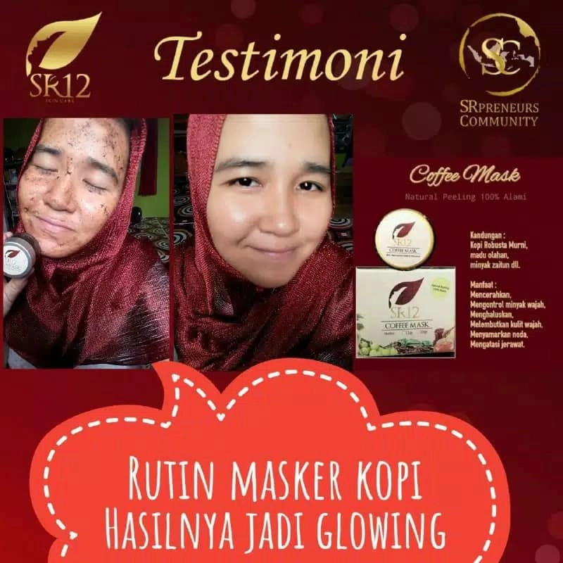 Product image SR12 Coffee Mask Memudarkan Flek Hitam Noda Hitam Bekas Jerawat 20 gr Coffee Mask