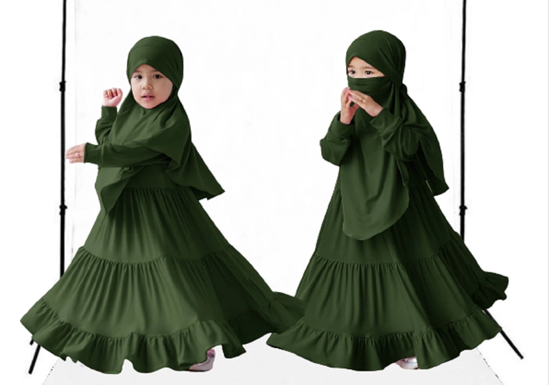 Product image Astro - Gamis Syari Anak AQSLM 3 Sd 4 Thn Army