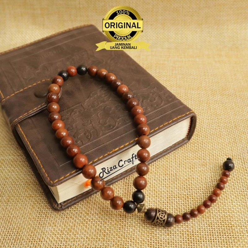 Product image Riza Craft - Tasbih Kayu Kokka Kaukah Kokkah ASLI Arab Turki Mesir 33 Butir Mewah Elegan Pria Wanita Standard Coklat