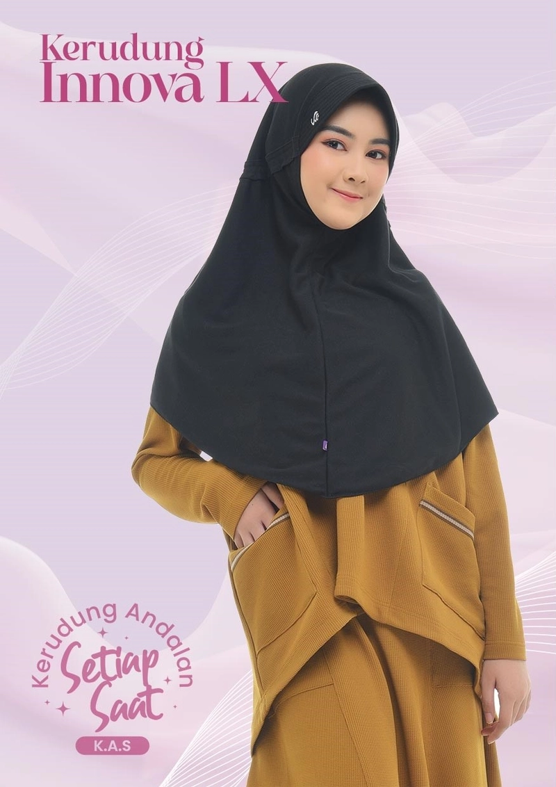 Product image Rabbani - Kerudung Sekolah Instan Innova LX S Black