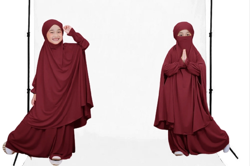 Product image Astro - Gamis Syari Anak ALNLM 6 Sd 8 Thn Maron