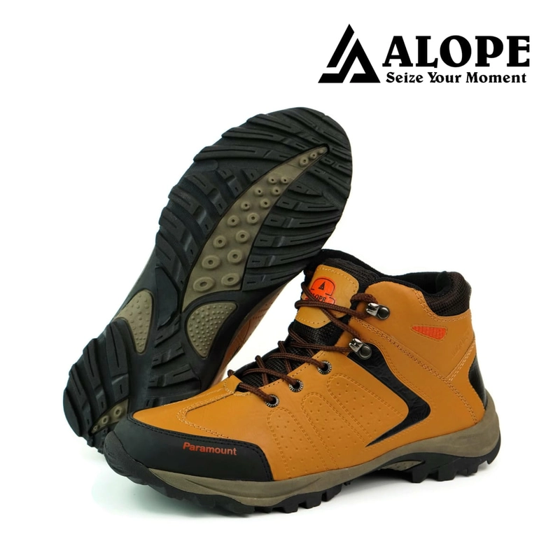 Product image ALOPE OFFICIAL - BUY 1 GET 1 SEPATU ALOPE F 01 SEPATU HIKING OUTDOOR 39 Tan