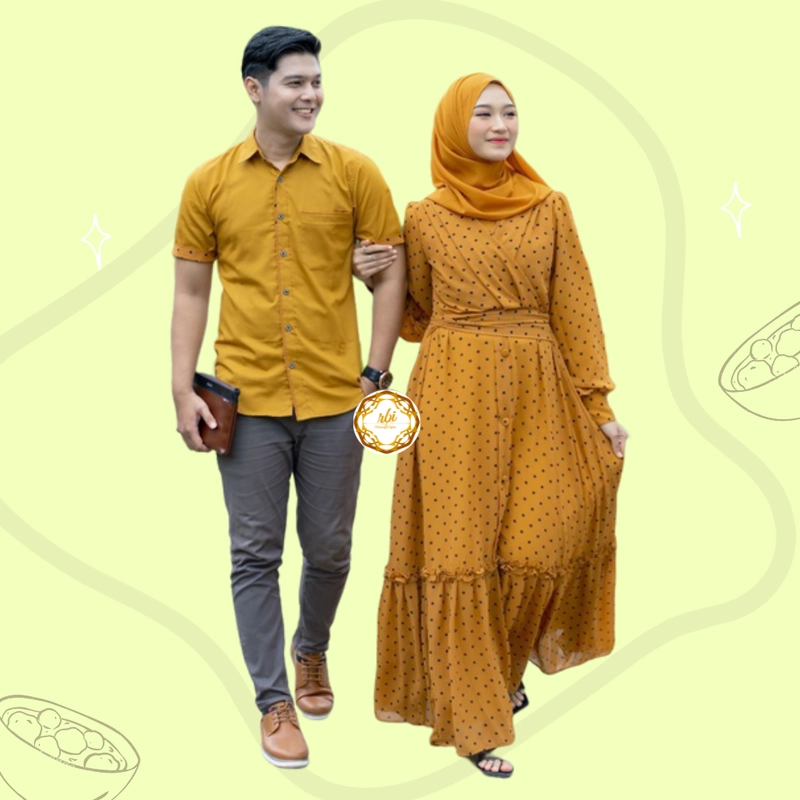 Product image Batik Couple Belinda Spesial Premium dan Original Hem Saja Size M Warna Mustard