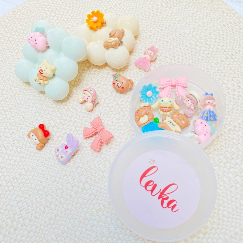 Product image Leika - LEIKAHIJAB - PAKET BROS ANAK LUCU ISI 10PCS / CUTE CLAY PIN WADAH TOPLES /BROOCH ANAK LUCU TOPLES BULAT 10PCS RANDOM