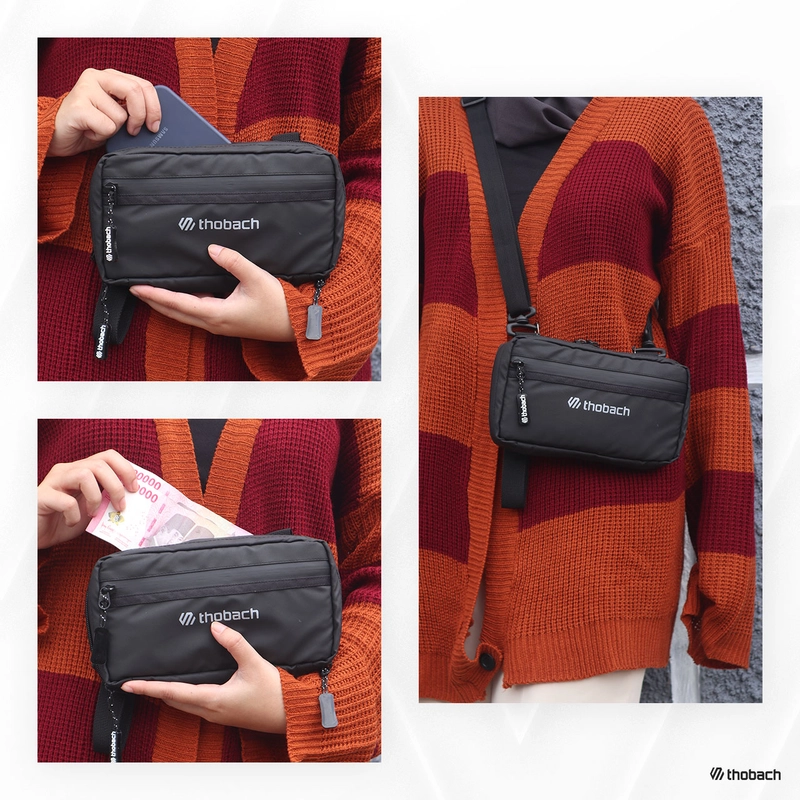 Product image Thobach official - THOBACH Sling Pouch / Sling Phone Anti Air Waterproof EXCO 250 gr Black