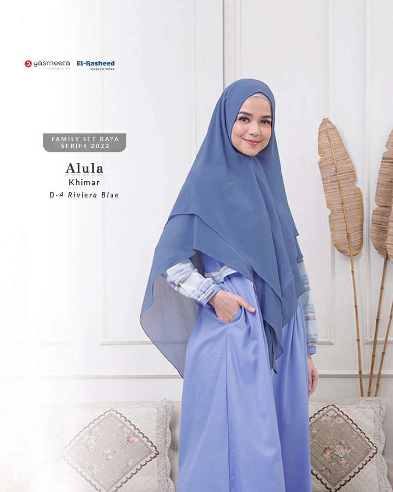 Product image Yasmeera Official - Khimar Alula 2 All Size RIVIERA BLUE