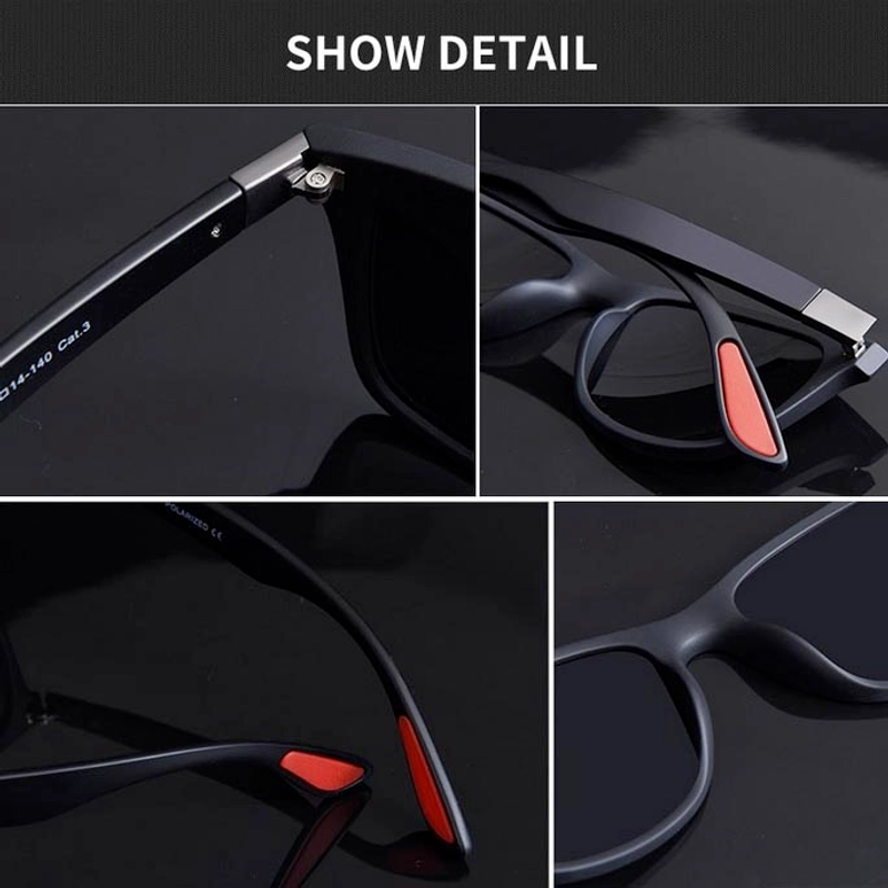 Product image RAYATORY - Kacamata Wayfarer Polarized Sunglasses TR90 - P21 Kacamata Black/Gray