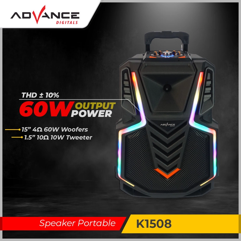 Product image Advance Digitals Indonesia - Speaker K-1508 Meeting Bluetooth Salon Ukuran 15 Inch + 2 Mic Wireless - Default
