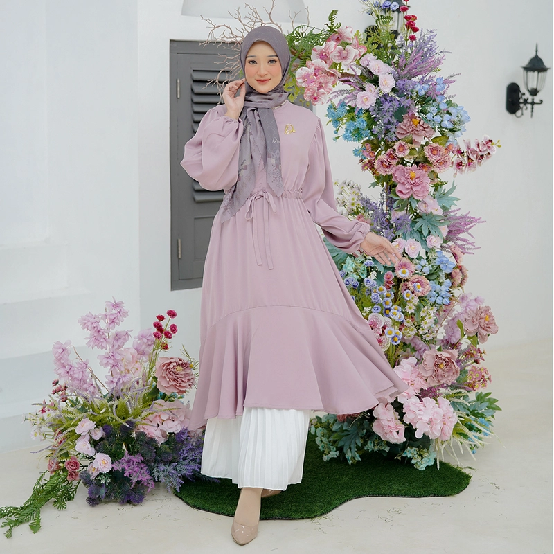 Product image Dzeera - AURORA TUNIC MOM / tunik polos remaja S LAVENDER