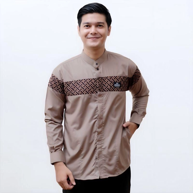 Product image Batik Alfin - Baju koko muslim kombinasi batik uk dewasa M Coksu