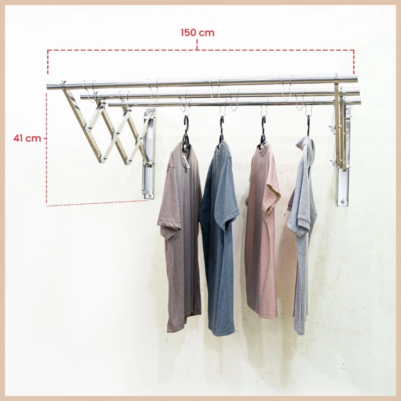 Product image Liveo - Jemuran dinding ONEPRO OP-A5150 5000 silver